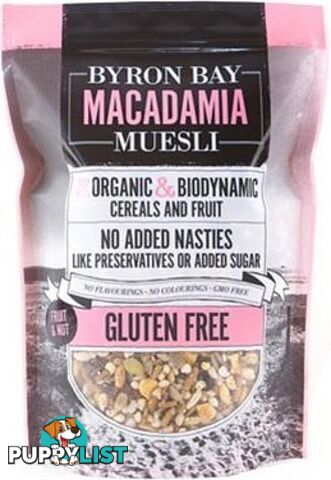 Byron Bay Macadamia Muesli Gluten Free Fruit & Nut 700g - Byron Bay Macadamia Muesli - 793618289010