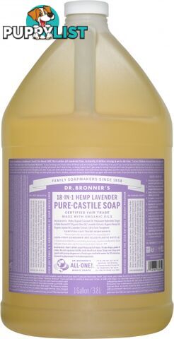 Dr Bronner's Pure Castile Liquid Soap Lavender 3.78L - Dr Bronner's - 018787764657