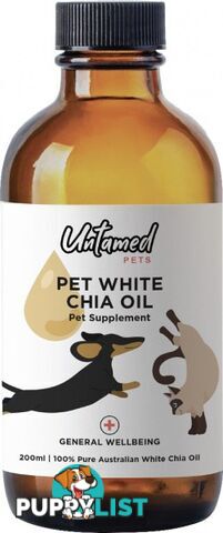 Untamed Pets White Chia Seed Oil  200ml - Untamed Health - 9325307000388