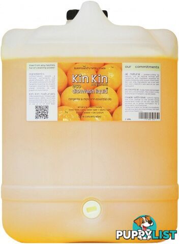 Kin Kin Naturals Eco Dishwash Liquid Tangerine & Mandarin 20L - Kin Kin Naturals - 93705105015101