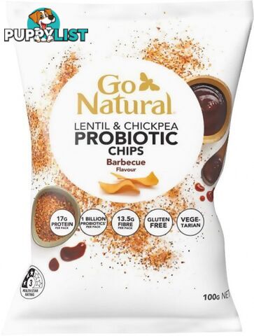 Go Natural HiProtein Veggie Chips Barbecue Flavour 100g - Go Natural - 9310846501380