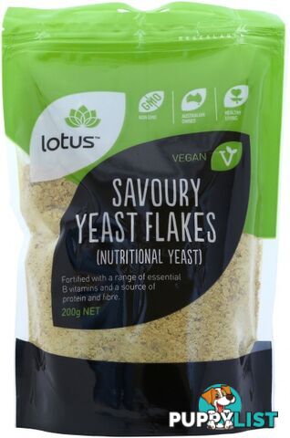 Lotus Nutritional Savoury Yeast Flakes 200g - Lotus - 9317127063544