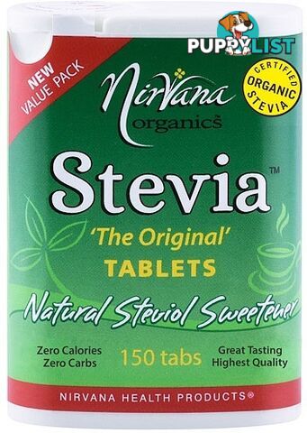 Nirvana Organics Stevia 'The Original' Tablets 150Tabs - Nirvana Organics - 9338196001596