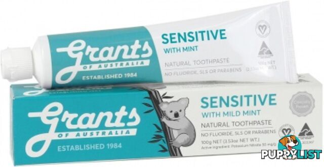 Grants Natural Toothpaste Sensitive 100g - Grants - 9312812001900