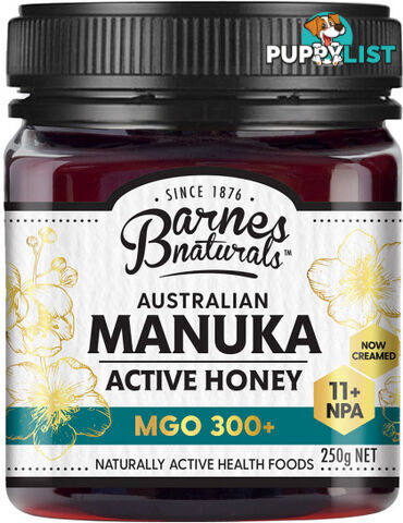 Barnes Naturals Australian Active Manuka Honey MGO 300+ 250g - Barnes Naturals - 9300677009995