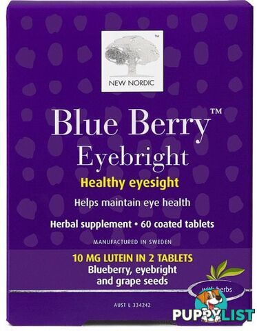 New Nordic Blue Berry Eyebright 60Tabs - New Nordic - 5021807617401