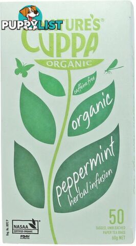 Natures Cuppa Organic Peppermint 50 Teabags - Nature's Cuppa - 9311367000505