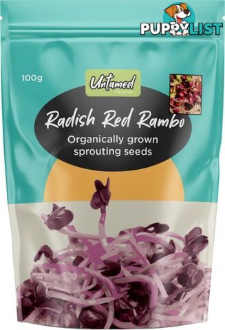 Untamed Radish Red Rambo  Earth-Friendly Sprouting Seeds  100g - Untamed Health - 9325307000579