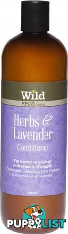 Wild Herbs & Lavender Hair Conditioner 500ml - Wild by PPC Herbs - 9327842000298