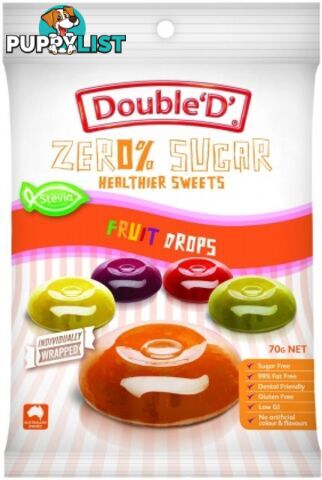 Double D Sugar Free Fruit Drops 70g - Double D - 9324956000657