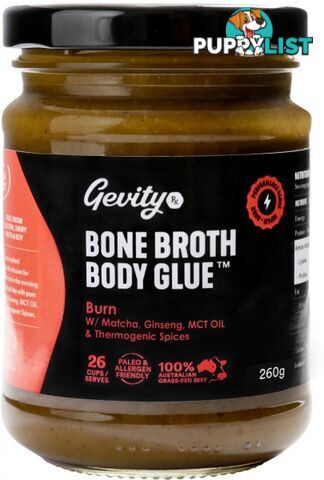 Gevity Rx Bone Broth Body Glue Burn  390g - Gevity Rx - 0735850095080