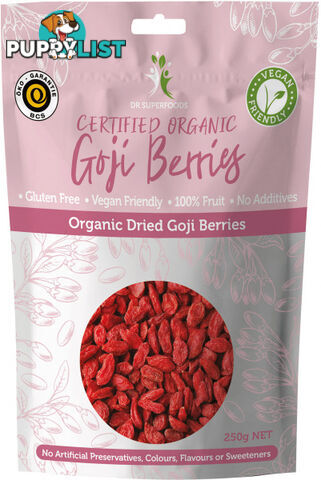 Dr Superfoods Organic Dried Goji Berries 250g - Dr Superfoods - 0094922606341