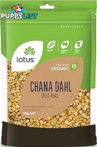 Lotus Organic Chana Dahl (Split Peas)  500gm - Lotus - 9317127638902