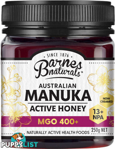 Barnes Naturals Australian Active Manuka Honey MGO 400+ 250g - Barnes Naturals - 9300677010014