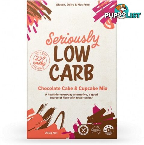 Seriously Low Carb Chocolate Cake & Cupcake Mix  250g - Well & Good - 9337096101122