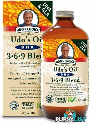 Udo's Choice DHA 3-6-9 Oil Blend 250ml - Udo's Choice - 061998079973