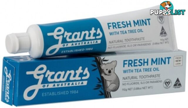 Grants Natural Toothpaste Fresh Mint 110g - Grants - 9312812000408