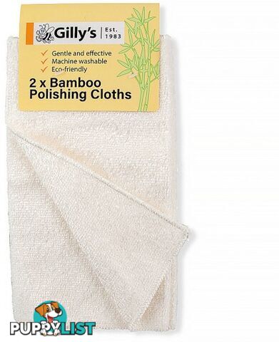 Gillys Bamboo Polishing Cloths 2 Pack - Gillys - 9324554001315