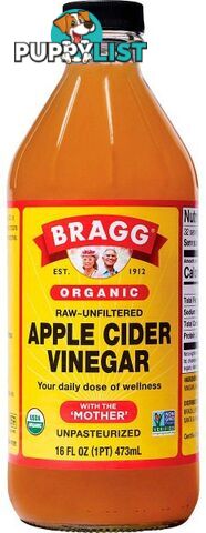 Bragg Apple Cider Vinegar Unfiltered with The Mother 473ml - Bragg - 074305301162