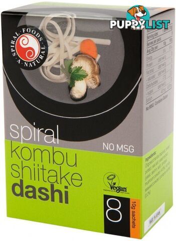 Spiral Instant Miso Dashi Vegan 8x10g - Spiral Foods - 9312336037560