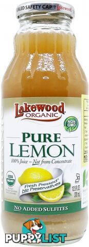 Lakewood Pure Organic Lemon Juice 370ml - Lakewood Pure Juices - 042608125754