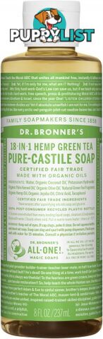 Dr Bronner's Pure Castile Liquid Soap Green Tea 237ml - Dr Bronner's - 018787779088