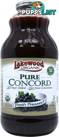 Lakewood Pure Organic Concord Grape 946ml - Lakewood Pure Juices - 042608432364