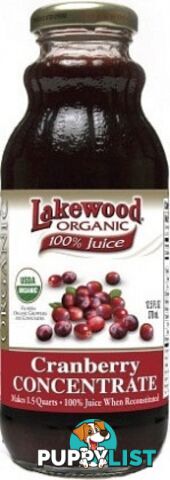 Lakewood Organic Cranberry Concentrate 370ml - Lakewood Pure Juices - 042608125822