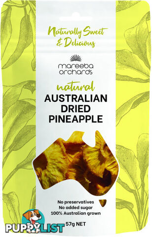 Mareeba Orchards Natural Australian Dried Pineapple 57g - Mareeba Orchards - 9369998233922