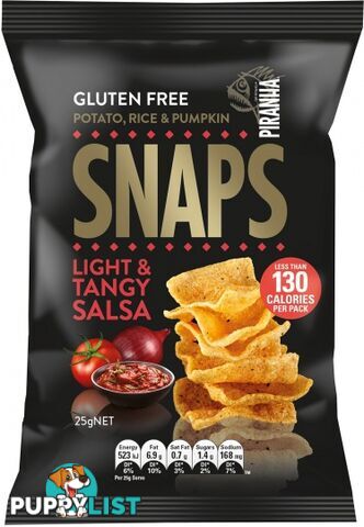 Piranha Snaps Light & Tangy Salsa  24x25g - Piranha - 9311796581217