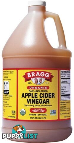 Bragg Apple Cider Vinegar Unfiltered with The Mother 3.8L - Bragg - 074305011283