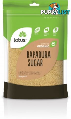 Lotus Organic Rapadura Sugar 500g - Lotus - 9317127004219