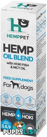 Hemp Pet Mobility Supplement 3-6-9 Hemp Nectar with Hoki Fish Oil & MCT Oil for Dogs 100ml - Hemp Pet - 0019321314062