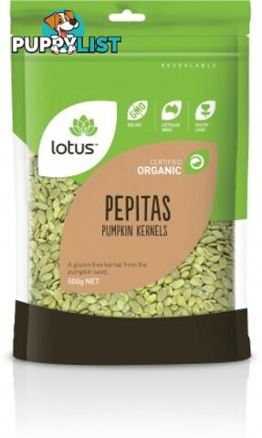 Lotus Organic Pepitas(Pumpkin Kernels) Raw 500g - Lotus - 9317127004172