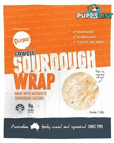 Diego's GoWell Sourdough Wrap (8Pack) 320g - Diego's - 9320895001854