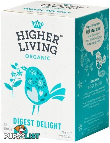 Higher Living Organic Digest Delight 15 Teabags - Higher Living - 5060319120207