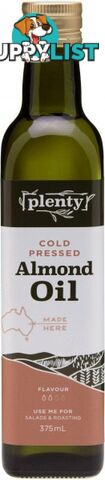 Plenty Cold Pressed Almond Oil 375ml - Plenty - 9311964003251