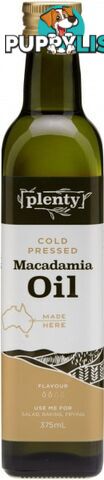 Plenty Cold Pressed Macadamia Oil 375ml - Plenty - 9311964003282