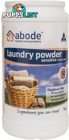 Abode Front & Top Loader ZERO Laundry Powder 1kg - Abode - 9343188001331