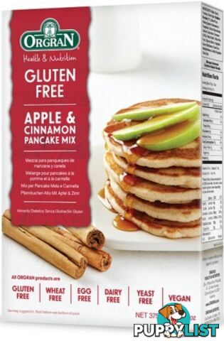 Orgran Apple & Cinnamon Pancake Mix 375gm - Orgran - 720516020216