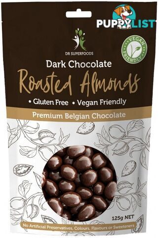 Dr Superfoods Roasted Almonds in Dark Chocolate 125g - Dr Superfoods - 0793573583628