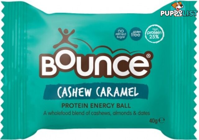 Bounce Cashew Caramel Protein Balls  12x40g - Bounce - 9335805001626