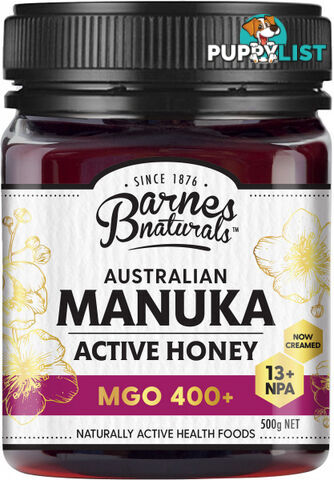 Barnes Naturals Australian Active Manuka Honey MGO 400+ 500g - Barnes Naturals - 9300677010021