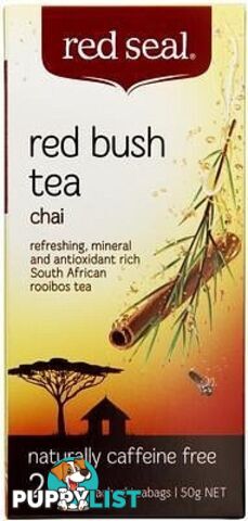 Red Seal Red Bush Tea Chai (Rooibos) 25 Teabags - Red Seal - 9415991002659