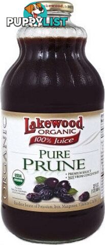 Lakewood Pure Organic Prune 946ml - Lakewood Pure Juices - 042608432012