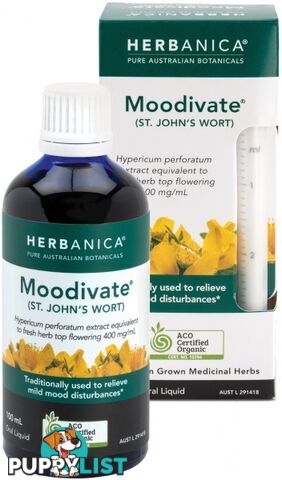 Herbanica Moodivate (St. John's Wort) Oral Liquid 100ml - Herbanica - 9327842008331