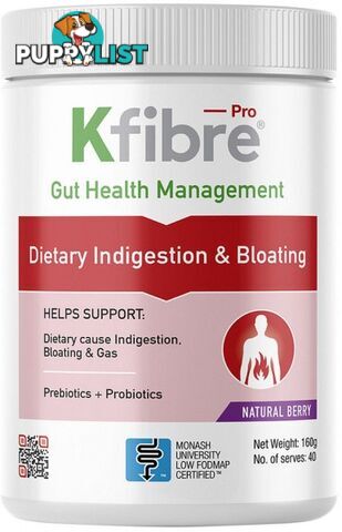 KFIBRE Dietary Indigestion & Bloating 160g - Kfibre - 9359031000031