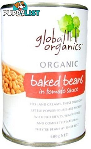 Global Organics Baked Beans in Tomato Sauce 400g - Global Organics - 9326721009575