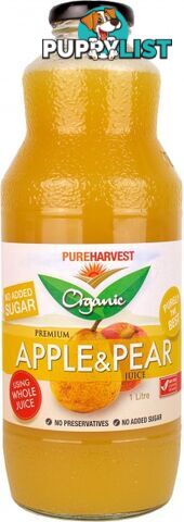 Pure Harvest Organic Pear & Apple Juice  1ltr x 6 - Pure Harvest - 9312231090165