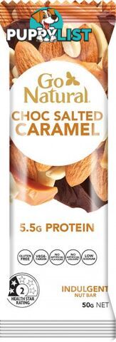 Go Natural Choc Salted Caramel Bars 16x40g - Go Natural - 9310846500703